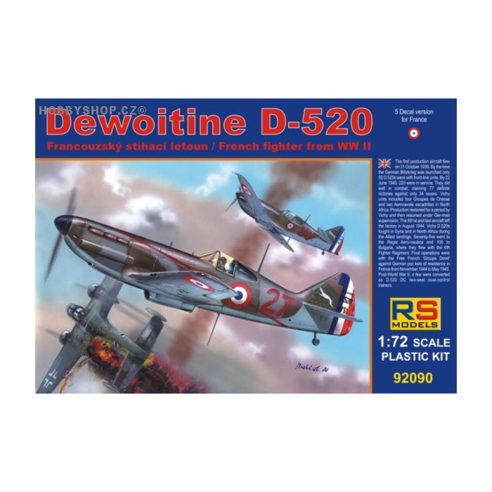 Dewoitine D.520 France - 1/72 kit