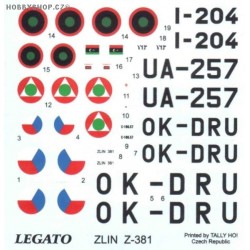 Bücker Bu 181 / Zlin Z-381 - 1/72 decal