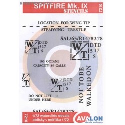 Spitfire Mk.IX Stencils - 1/72 decal