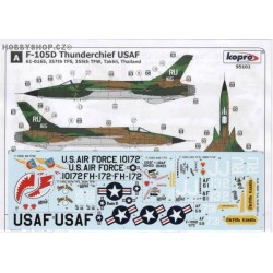 F-105D Thunderchief Vietnam Era - 1/72 decal