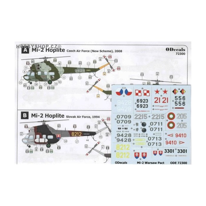 Mil Mi-2 Warsaw Pact & Air Force - 1/72 decal