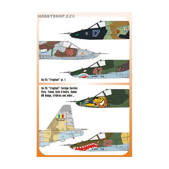 Su-25 in Foreign Service - 1/72 decal