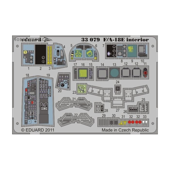 F/A-18E interior S.A. - 1/32 ZOOM PE set