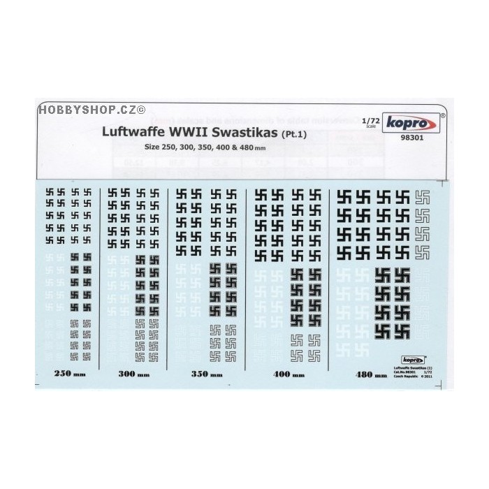 Luftwaffe Swastikas Pt.1 - 1/72 decal