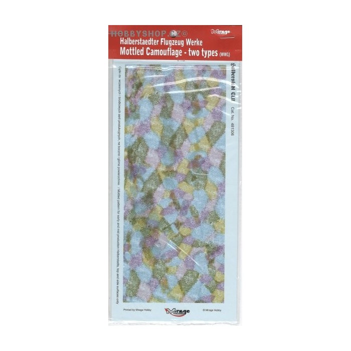 Mottled Camouflage for Fuselage - 1/48 decal
