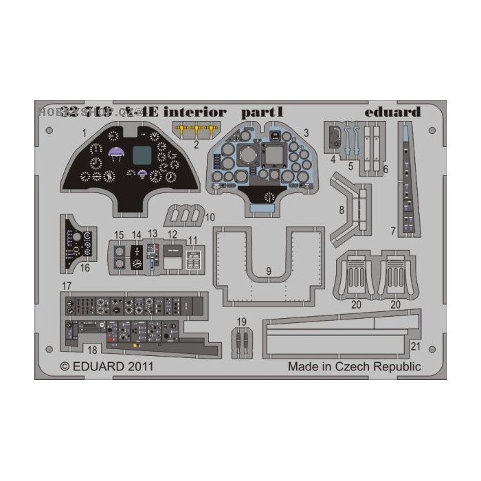 A-4E interior S.A. - 1/32 Painted PE set