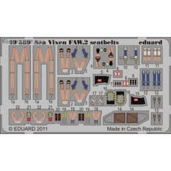 Sea Vixen FAW.2 seatbelts - 1/48 Painted PE set