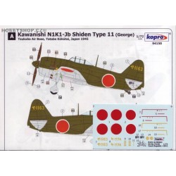 N1K1-Jb Shiden Type 11 - 1/72 decal