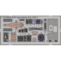 P-61A rear interior S.A. - 1/48 Painted PE set