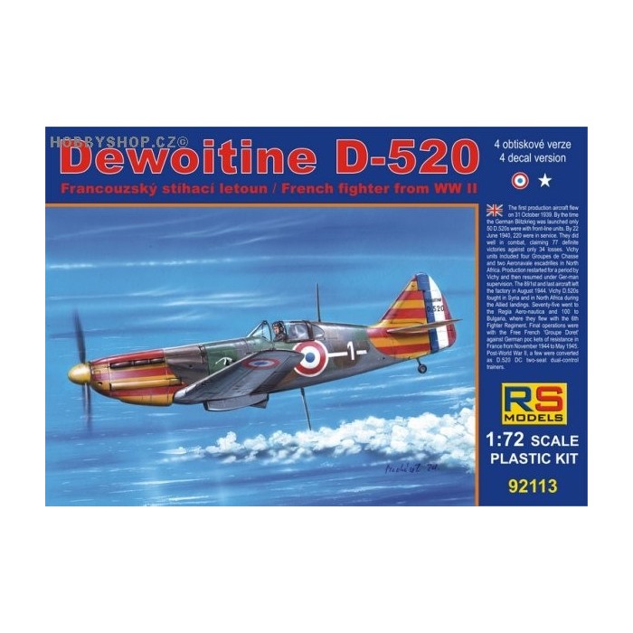 Dewoitine D.520 Vichy - 1/72 kit