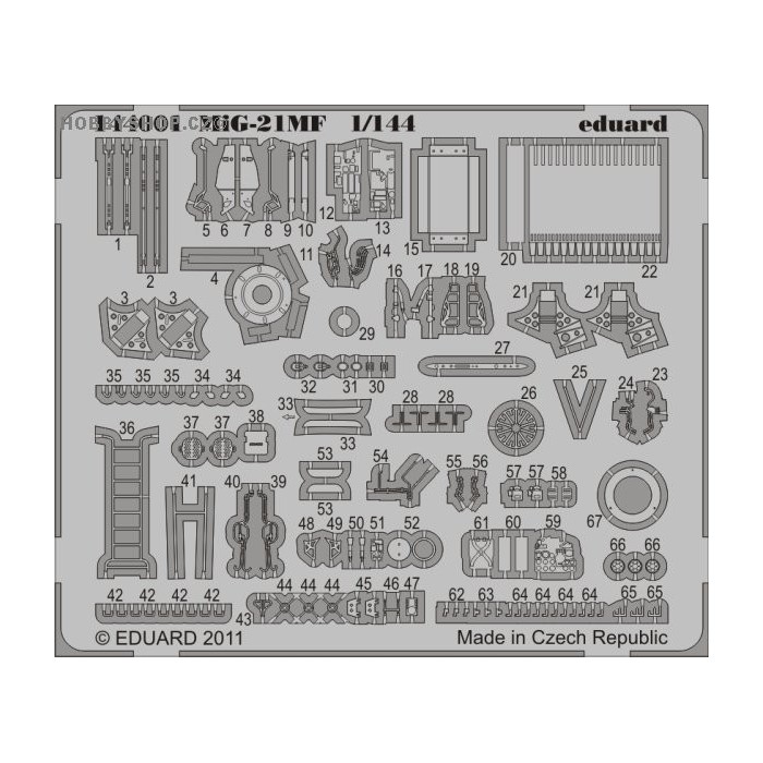 MiG-21MF - 1/144 PE set