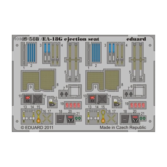 EA-18G ejection seat - 1/48 painted PE set