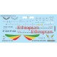 Boeing 737-760 Ethiopian Airlines - 1/144 decal