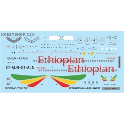 Boeing 737-760 Ethiopian Airlines - 1/144 decal