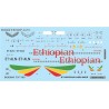 Boeing 737-760 Ethiopian Airlines - 1/144 decal