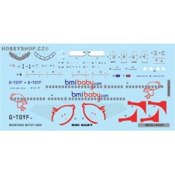 Boeing 737-300 BMI baby - 1/144 decal