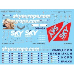 Boeing 737-700 Sky Europe last scheme / Adriana - 1/144 decal