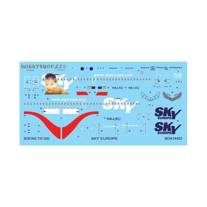 Boeing 737-300 Sky Europe/Muriel - 1/144 decal