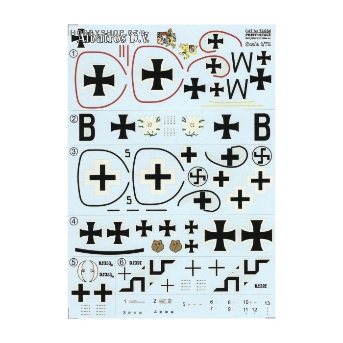 Albatros D.V - 1/72 decal