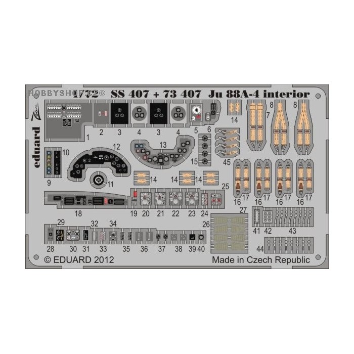 Ju 88A-4  interior S.A. - 1/72 painted PE set