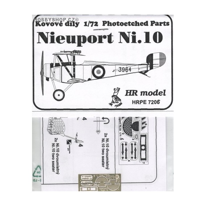 Nieuport Ni.10 - 1/72 PE set
