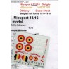 Nieuport 11/16 Belgium - 1/72 decal
