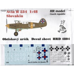 Avia B-534 Slovakia - 1/48 decal