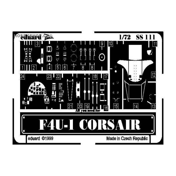 F4U-1 - 1/72 ZOOM PE set