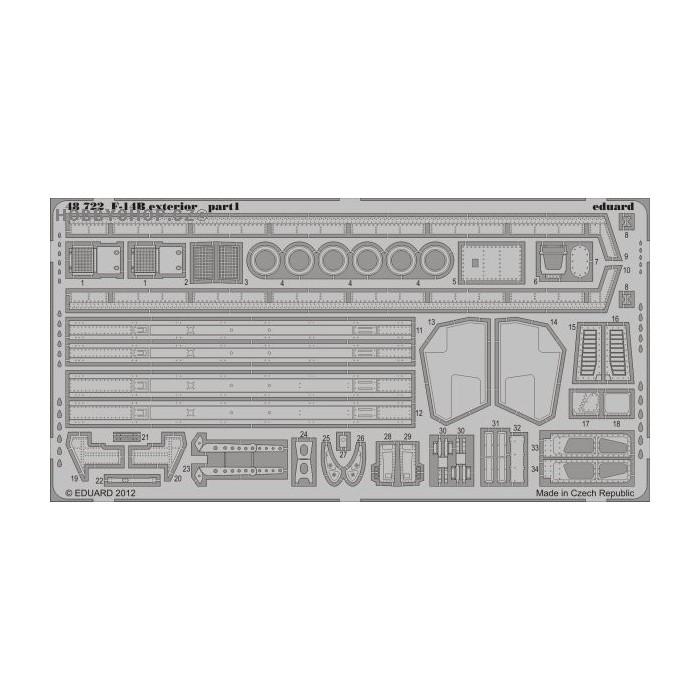 F-14B exterior - 1/48 PE set