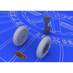 Bf 109E wheels  - 1/48 detail set