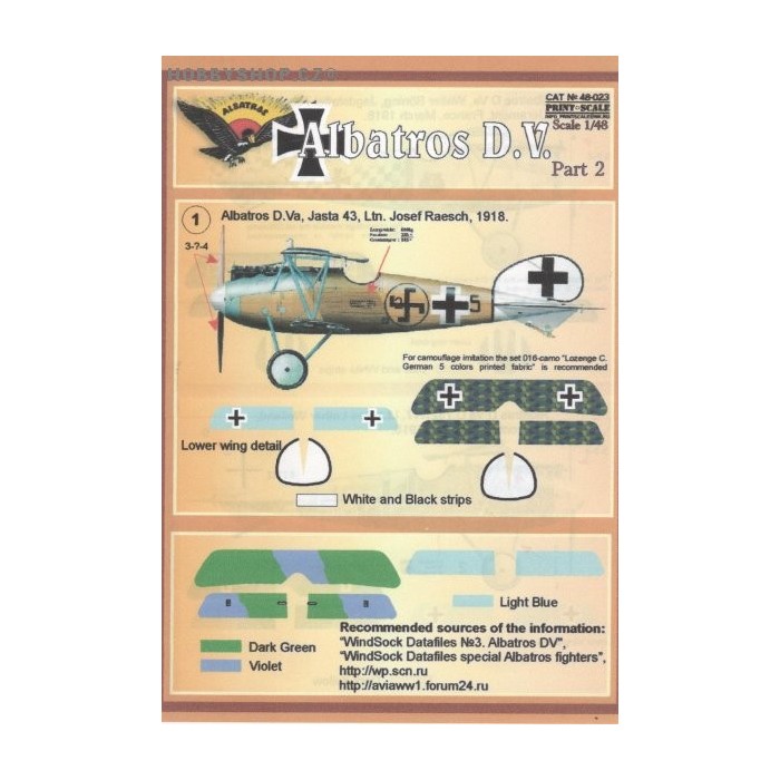 Albatros D.V part 2 - 1/48 decal