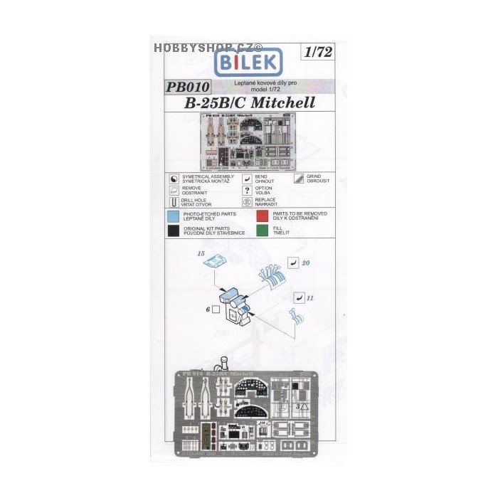 B-25B/C Mitchell - 1/72 PE set