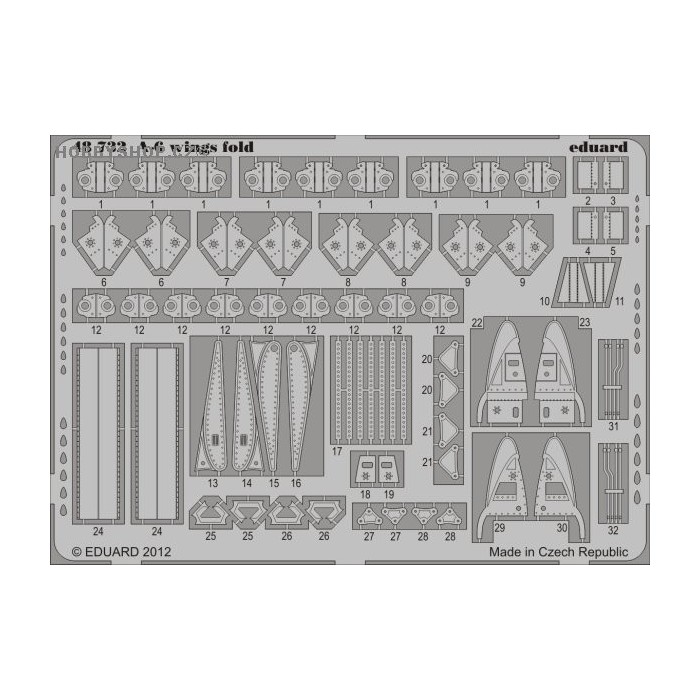 A-6 wing fold - 1/48 PE set
