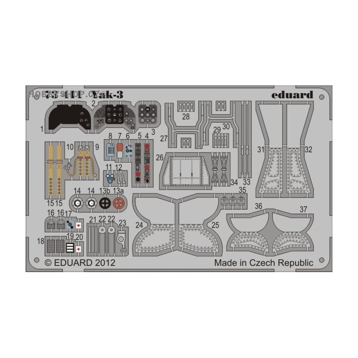 Yak-3 - 1/72 painted PE set