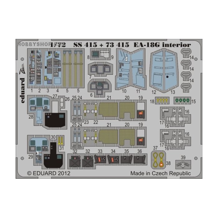 EA-18G S.A. - 1/72 painted PE set