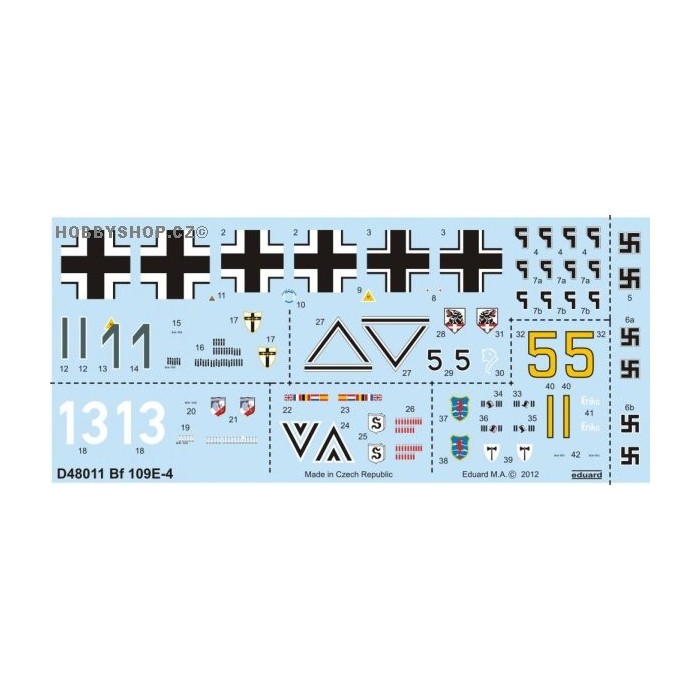 Bf 109E-4 - 1/48 decals